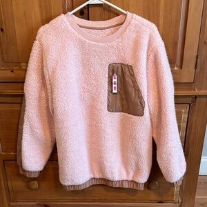 UGG Pink and Tan Fleece Sweater